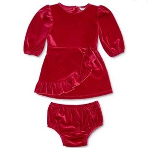 Habitual Kids
Logan Velour Wrap Dress & Bloomers
